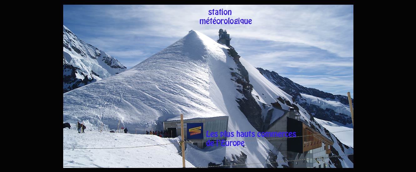 Sommet du Jungfrau en Suisse